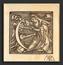 Hans Holbein the Younger (German, 1497-1498 - 1543), Letter C, woodcut