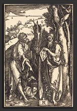 Albrecht DÃ¼rer (German, 1471 - 1528), Saint John the Baptist and Saint Onuphrius, c. 1504, woodcut