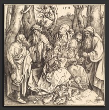 Albrecht DÃ¼rer (German, 1471 - 1528), The Holy Family with Two Music-Making Angels, 1511, woodcut
