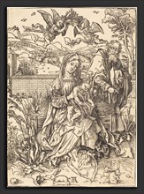 Albrecht DÃ¼rer (German, 1471 - 1528), The Holy Family with the Three Hares, c. 1497-1498, woodcut