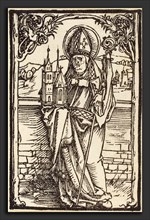 Albrecht DÃ¼rer (German, 1471 - 1528), Saint Wolfgang, c. 1500, woodcut