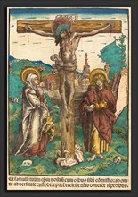 Lucas Cranach the Elder (German, 1472 - 1553), Christ on the Cross Between the Virgin and Saint