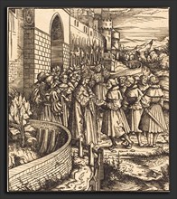 Hans Burgkmair I (German, 1473 - 1531), The Swiss Embassy against the Blue King, woodcut