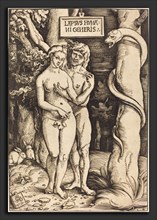 Hans Baldung Grien (German, 1484-1485 - 1545), Adam and Eve, 1511, chiaroscuro woodcut