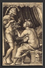 Georg Pencz (German, c. 1500 - 1550), Medea Returning the Penates to Jason, engraving