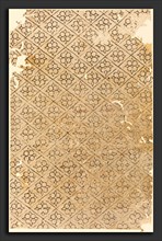 German 16th Century, Sheet with Flower and Diamond Pattern, woodcut