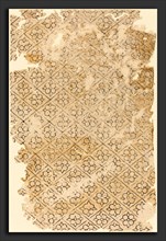 German 16th Century, Sheet with Flower and Diamond Pattern, woodcut
