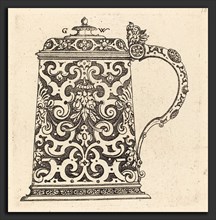 Georg Wechter I (German, c. 1526 - 1586), Large jug, the handle formed by a snake, published 1579,
