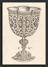 Georg Wechter I (German, c. 1526 - 1586), Chalice with six embossings, base decorated with two