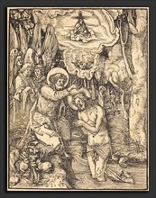 Hans Wechtlin I (German, 1480-1485 - 1526 or after), Baptism in Jordan, woodcut