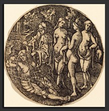 Attributed to Hans Springinklee (German, active 1512-1522), Judgment of Paris, woodcut