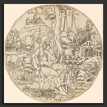 Master IS. (German, active c. 1581-1590), Saturn, 1582, punch engraving