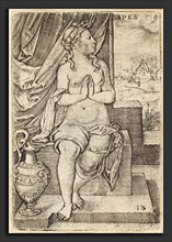 Master IB (German, active c. 1523-1530), Spes (Hope), engraving