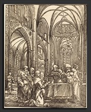 Wolf Huber (German, c. 1485-1490 - 1553), The Presentation in the Temple, woodcut