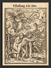 Hans Holbein the Younger (German, 1497-1498 - 1543), Adam and Eve Driven from Paradise, woodcut