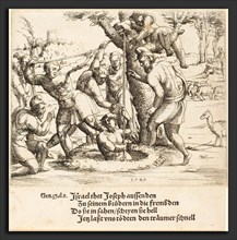 Augustin Hirschvogel (German, 1503 - 1553), Joseph Thrown into the Well, 1549, etching