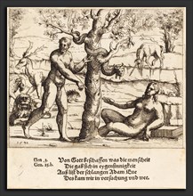 Augustin Hirschvogel (German, 1503 - 1553), The Temptation of Eve, 1548, etching