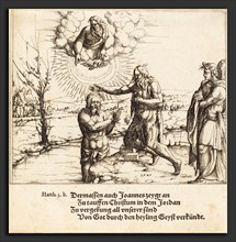 Augustin Hirschvogel (German, 1503 - 1553), The Baptism of Christ, 1547, etching