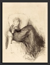 James McNeill Whistler (American, 1834 - 1903), Study - Maude Seated, 1878, lithotint
