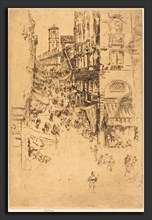James McNeill Whistler (American, 1834 - 1903), The Rialto, 1880, etching and drypoint