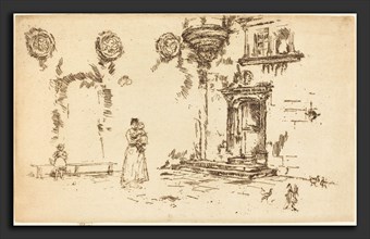 James McNeill Whistler (American, 1834 - 1903), Hotel Lallement, Bourges, 1888, etching