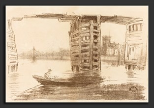 James McNeill Whistler (American, 1834 - 1903), The Broad Bridge, 1878, lithotint