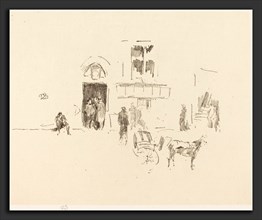 James McNeill Whistler (American, 1834 - 1903), Gaiety Stage Door, 1879, lithograph in black on