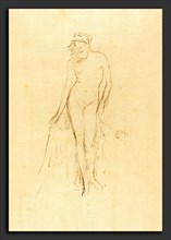 James McNeill Whistler, Nude Model Standing, American, 1834 - 1903, lithograph