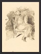 James McNeill Whistler (American, 1834 - 1903), Firelight - Joseph Pennell, No.I, 1896, lithograph