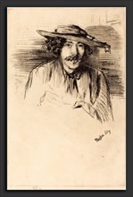 James McNeill Whistler (American, 1834 - 1903), Self-Portrait, 1859, drypoint