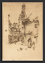 James McNeill Whistler (American, 1834 - 1903), Clock-Tower, Amboise, 1888, etching