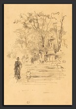 James McNeill Whistler (American, 1834 - 1903), The Steps, Luxembourg Gardens, 1893, lithograph