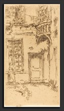 James McNeill Whistler (American, 1834 - 1903), Courtyard, Rue P.L. Courier, 1888, etching