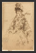 James McNeill Whistler (American, 1834 - 1903), Miss Lenoir, c. 1887, etching and drypoint