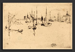 James McNeill Whistler (American, 1834 - 1903), Boats, Dordrecht, 1884, etching