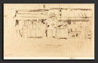 James McNeill Whistler (American, 1834 - 1903), Furniture-Shop, c. 1887, etching and drypoint