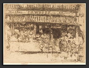 James McNeill Whistler (American, 1834 - 1903), Woods's Fruit Shop, c. 1886-1888, etching in brown