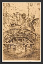James McNeill Whistler (American, 1834 - 1903), Ponte del Piovan, 1880, etching and drypoint
