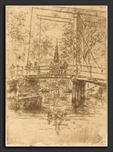 James McNeill Whistler (American, 1834 - 1903), Little Drawbridge, Amsterdam, 1889, etching