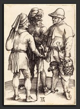 Albrecht DÃ¼rer (German, 1471 - 1528), Three Peasants in Conversation, c. 1497, engraving on laid