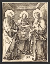 Albrecht DÃ¼rer (German, 1471 - 1528), Saint Veronica between Saints Peter and Paul, 1509, woodcut