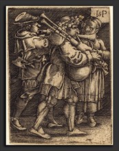Sebald Beham (German, 1500 - 1550), Two Street Players and a Girl, engraving