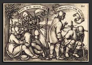 Sebald Beham (German, 1500 - 1550), Peasants behind the Hedge, 1546; 1547, engraving