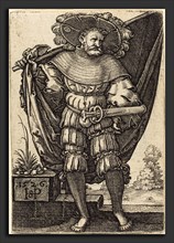 Sebald Beham (German, 1500 - 1550), Standard Bearer, 1526, engraving