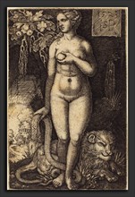 Sebald Beham (German, 1500 - 1550), Eve Standing, 1523, engraving
