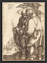 Sebald Beham (German, 1500 - 1550), Bartholomew and Matthias, 1520, engraving
