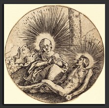 Hans Baldung Grien (German, 1484-1485 - 1545), Maria Kneeling over Corpse of Christ, engraving
