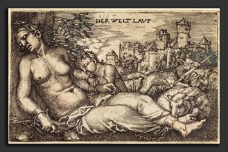 Barthel Beham (German, 1502 - 1540), "Der Welt Lavf" (Sleeping Justice), 1525, engraving