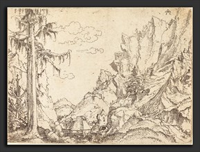 Erhard Altdorfer (German, active 1512-1561), Mountain Landscape, 1510-1525, etching on laid paper