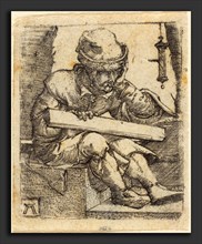 Albrecht Altdorfer (German, 1480 or before - 1538), The Pensive Carpenter, c. 1520-1530, engraving
